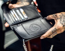 Patterned Chain Wallet - Black -Suavecito|Suavecita Shop 5X0A3893