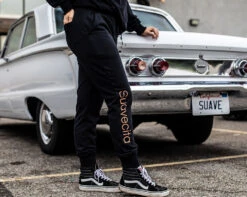 Premium Terry Joggers - Black -Suavecito|Suavecita Shop 5X0A6930