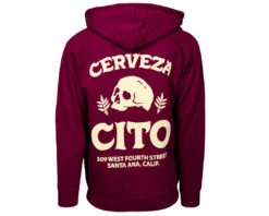 Cerveza OG Zip Up Hoodie - Maroon