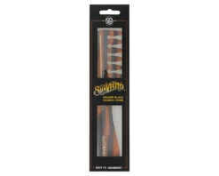 Deluxe Amber Texture Comb -Suavecito|Suavecita Shop Deluxe Handle Comb Package