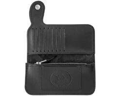 Patterned Chain Wallet - Black -Suavecito|Suavecita Shop Suavecito Patterned Chain Wallet Black Open