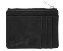 Zipper Card Holder Wallet - Black