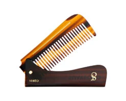 Deluxe Folding Handle Comb - 6.5" -Suavecito|Suavecita Shop suavecito deluxe folding amber comb back medium folded