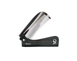 Deluxe Folding Handle Comb - 5.5" 17 Deluxe Folding Handle Comb - 5.5" -Suavecito|Suavecita Shop suavecito deluxe folding black comb back small folded