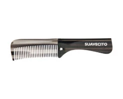 Deluxe Folding Handle Comb - 6.5" -Suavecito|Suavecita Shop suavecito deluxe folding black comb front medium
