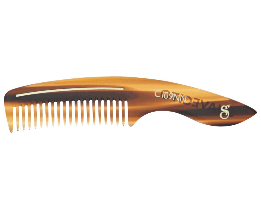 Deluxe Handle Beard Comb - Amber 4 Deluxe Handle Beard Comb - Amber - Image 2