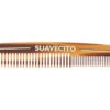 Deluxe Travel Dressing Comb - Amber 2 Deluxe Travel Dressing Comb - Amber -Suavecito|Suavecita Shop suavecito deluxe travel dressing comb amber front
