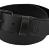 OG Script Leather Belt - Black -Suavecito|Suavecita Shop suavecito leather belt balck front