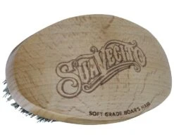 Wood Beard Brush -Suavecito|Suavecita Shop suavecito natural wood 100 percent boar soft grade beard brush top