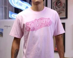 Suavecito Pink OG Tee -Suavecito|Suavecita Shop suavecito og pink tee lifestyle